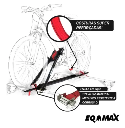 Rack Transbike Teto Eqmax Velox Suporte P/bike Aro 26/27.5/29