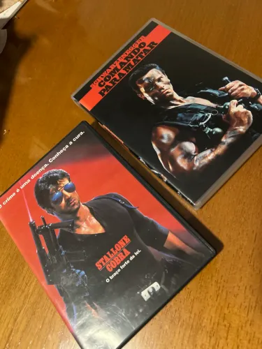 DVDs Stallone Cobra e Comando para Matar