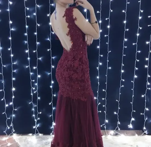 Vestido de formatura feito a mão