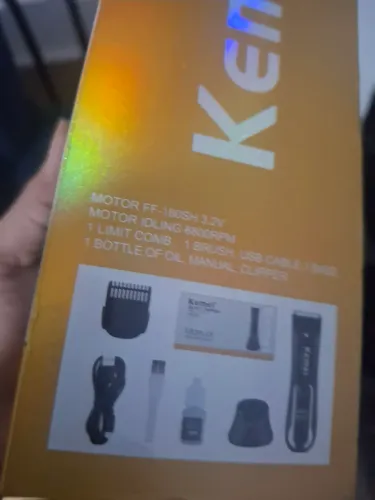 Máquina Aparadora de Pelos Kemei KM-1845 (Corpo, Íntimo e Barba) - Nova na Caixa