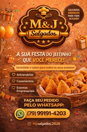 Salgados para festas e revendas
