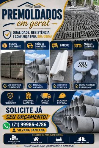 Premoldados em cimento