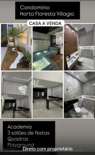 Casa nova a venda condomínio Horto Villagio