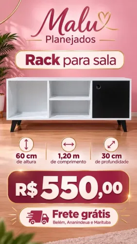 Promoção rack para sala