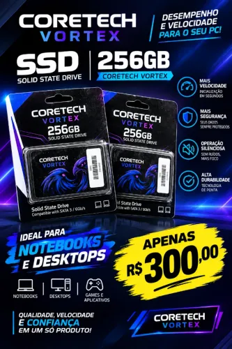 Ssd 256gb Coretech Vortex NOVO