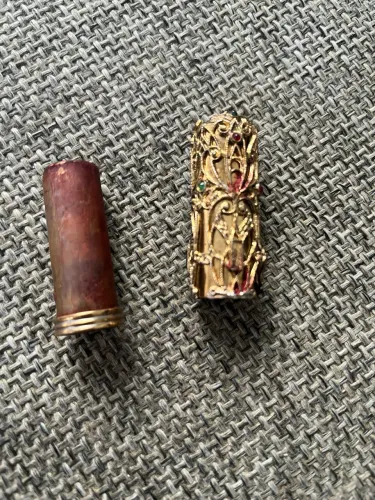 Batom revestido metal época 1900