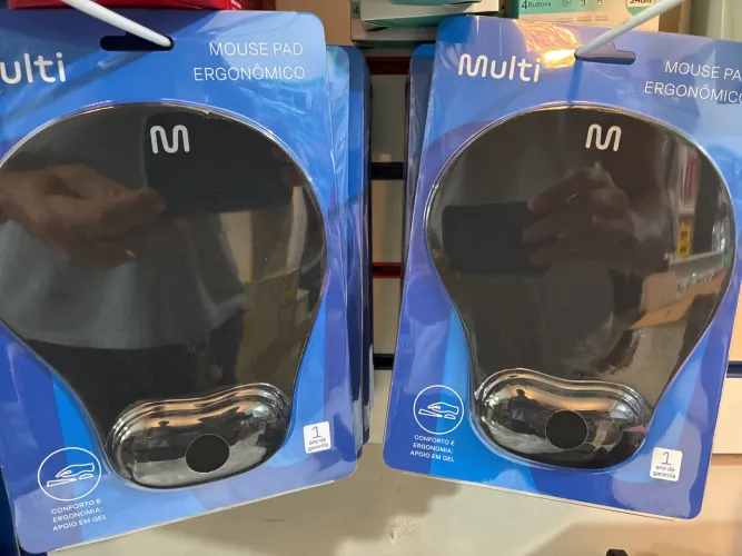 Mouse pad Ergonômico com apoio em gel Multilaser