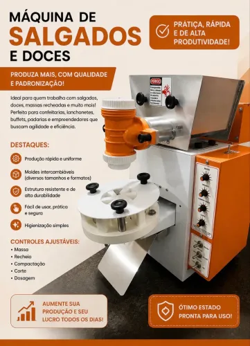 Máquina de Salgados e Doces - Excelente Estado!