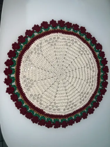 Sousplat de Crochê Artesanal ? Coleção Rosas 