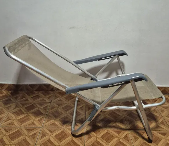 (VALOR  UNITÁRIO) CADEIRA LAZY 4 POSIÇÕES EM ALUMÍNIO (Salvados)