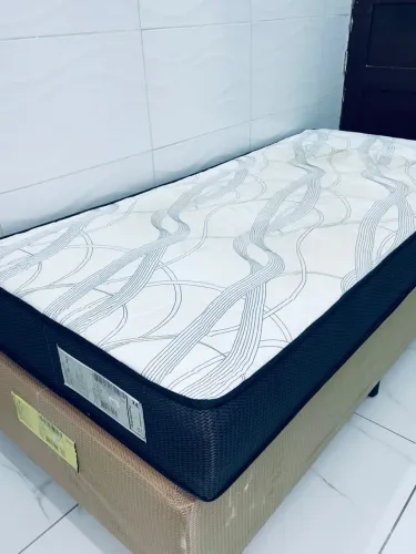 Cama box de solteiro completa Plumatex - Colchão Plumatex Stilo 88×188×22 + base