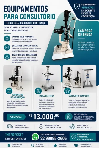 ? Monte Seu Consultório com Equipamentos Profissionais - Preço Imperdível