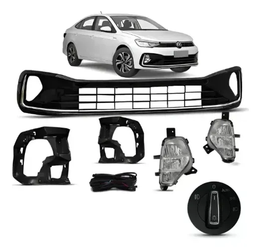 Kit  farol de Milha com grade original e Led Virtus 2023/25 