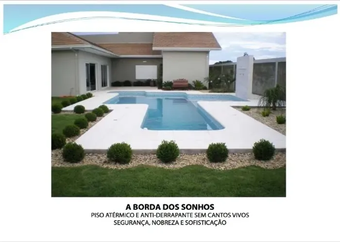 Bordas de proteção para piscina antiaderente e atérmicas 