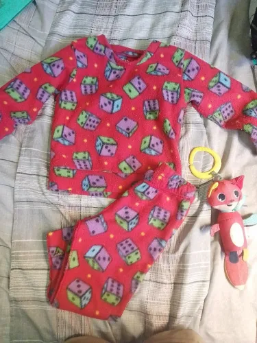 Conjunto pijama soft inverno quente infantil crianças bebês 