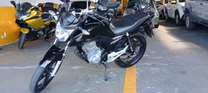 Honda CG FAN 160cc Preta 2022. WJ Veículos.