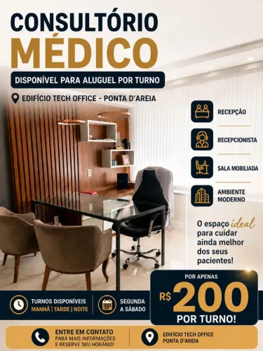 ALUGO CONSULTÓRIO POR TURNO 200,00 PONTA D'AREIA 