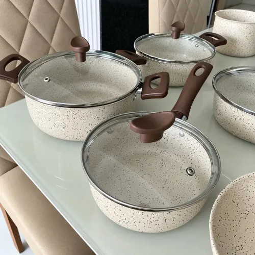 10X SEM JUROS COM ENTREGA GRÁTIS - CONJUNTO DE PANELA COM 10 PEÇAS