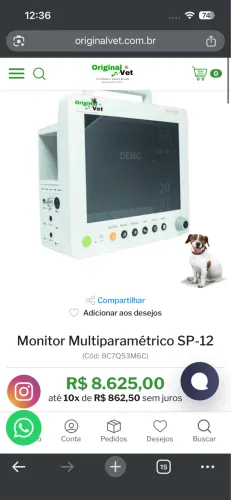Monitor multiparametrico sp12
