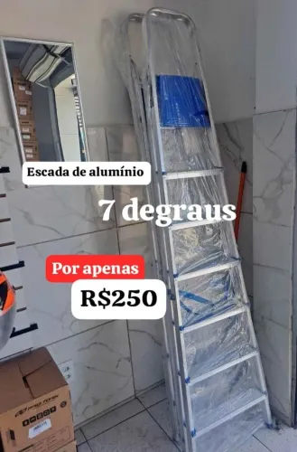 ESCADA DE ALUMINIO 7 DEGRAUS PROMOÇÃO!