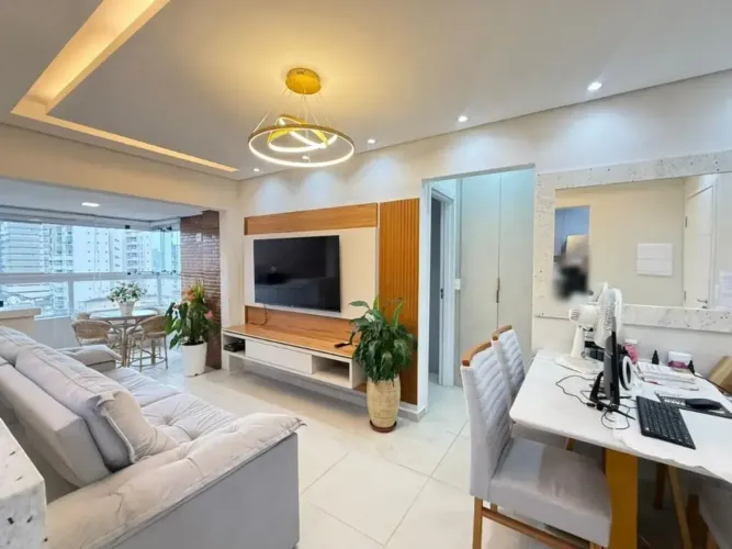Apartamento planejado de 1 quarto à venda na Guilhermina - Praia Grande - SP