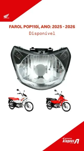 Farol da Honda Pop 110i 2025/2026 - Código 33110K62BC1 (Unidade)