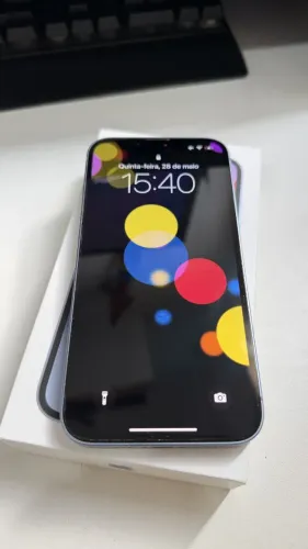 IPHONE 14 - 128GB - AZUL - BATERIA em 80% DE EFICIENCIA - CABO ORIGINAL E CARREGADOR