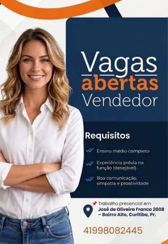 Vaga para Vendedor de Planos de Saúde
