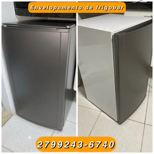 Plotagem de frigobar geladeira e móveis em geral 