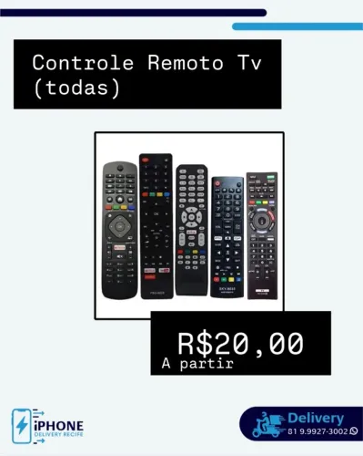 Controle Remoto Tv (todos os modelos) Loja física Recife 