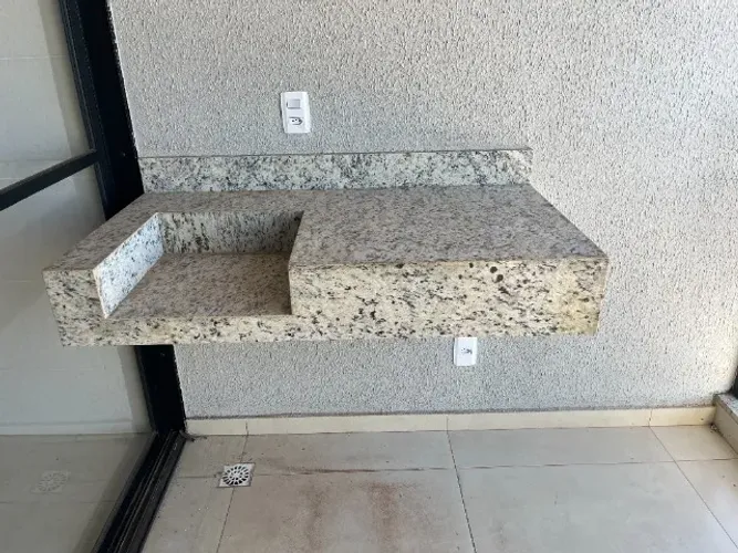 Bancada de Granito para Churrasqueira / Área Gourmet + Churrasqueira Ecológica Aço Inox