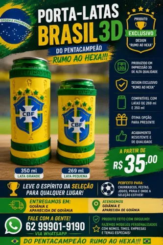 ? PORTA-LATAS PERSONALIZADO BRASIL ?