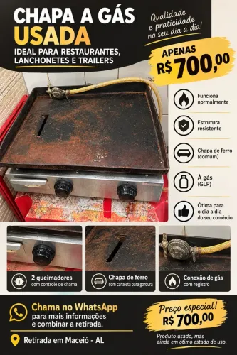 CHAPA A GÁS USADA