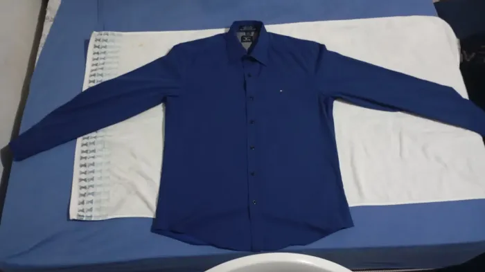 Camisa social azul