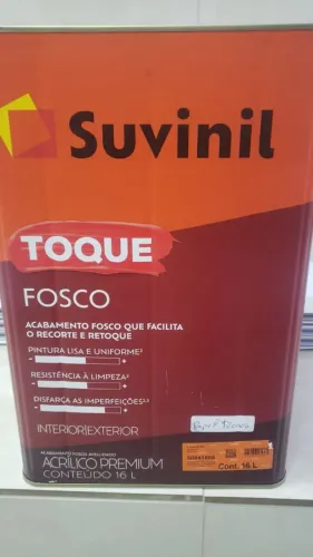 LATA DE TINTA SUVINIL ACRÍLICO PREMIUM TOQUE FOSCO