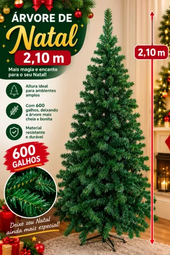 Árvore de Natal Tradicional 2,10m