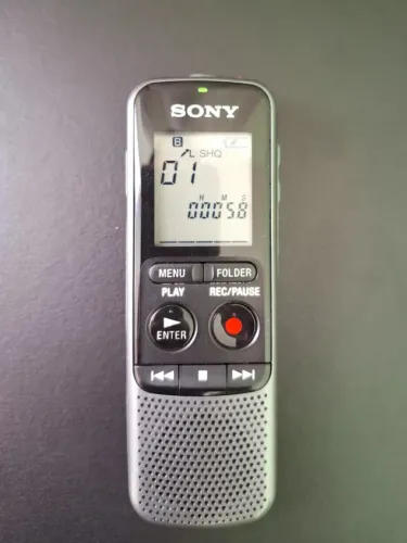 Gravador de Voz Digital Sony ICD PX240,4GB, excelente estado + Brinde Microfone de Lapela