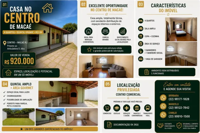 Casa ampla independente no centro