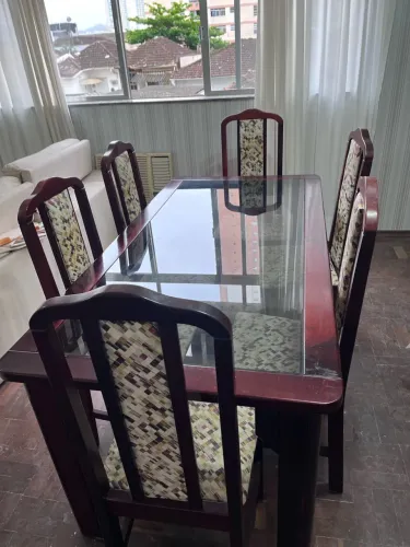 Mesa jantar tampo de vidro 1,80x0,89