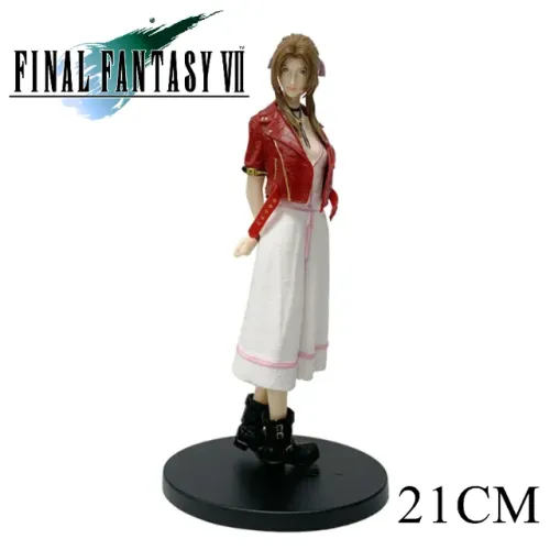 Action Figure Aerith Final Fantasy 7 Game Anime Figuras Boneco Estatueta em PVC de 21cm
