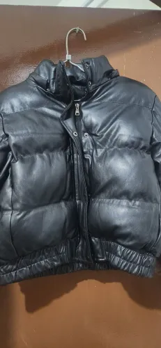 JAQUETA PUFFER FEMININA FORRADA COURO