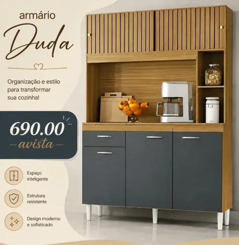 Armário de cozinha novo Duda