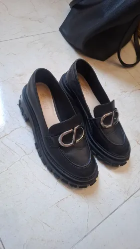 Mocassin Schutz couro + Bolsa Grande Schutz em couro