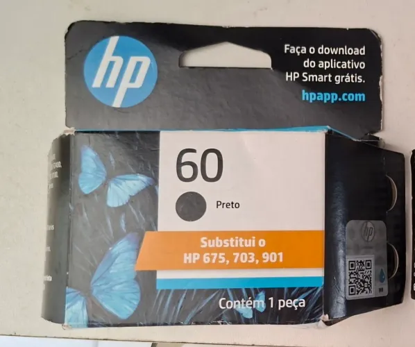 Cartucho de tinta HP 60 Preto Original