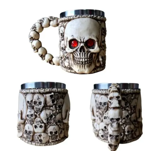 Caneca com alça caveira