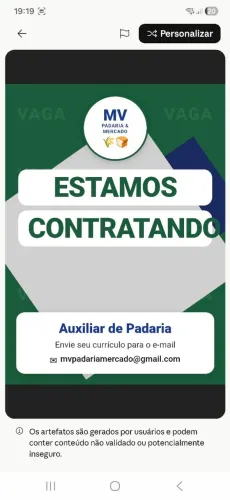 Auxiliar de Padaria
