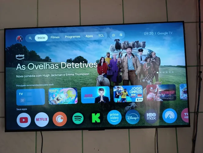 Smart TV TCL 55" QLED 4K P7K Google TV Wi-Fi Bluetooth Dolby Vision Atmos HDR10+