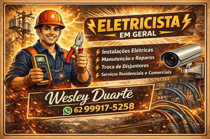 Eletricista disponível 24 horas