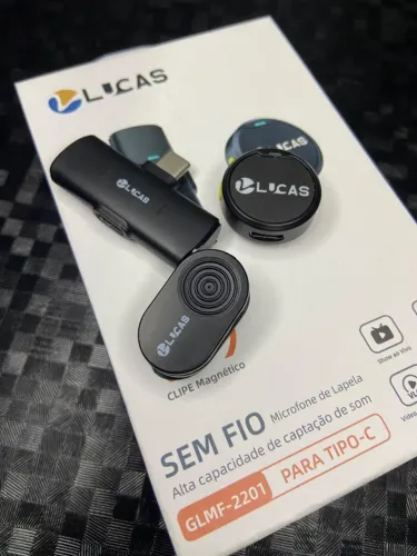 Microfone de Lapela sem Fio Lucas para Tipo C GLMF-2201 an6