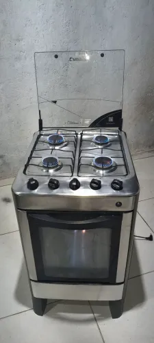? FOGÃO ESMALTEC 4 BOCAS EM INOX ÓTIMO ESTADO